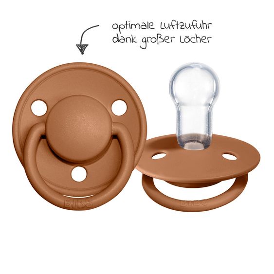 Bibs Schnuller - De Lux 2er Pack - Silikon - Meadow / Earth - Gr. 0-36 M