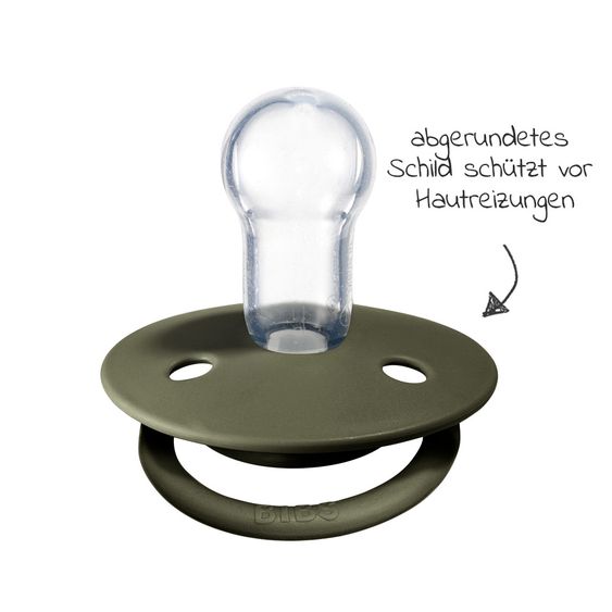 Bibs Schnuller - De Lux 2er Pack - Silikon - Sage / Hunter Green - Gr. 0-36 M