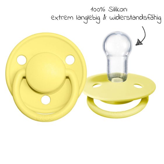 Bibs Schnuller - De Lux 2er Pack - Silikon - Sunshine / Peack Sunset - Gr. 0-36 M