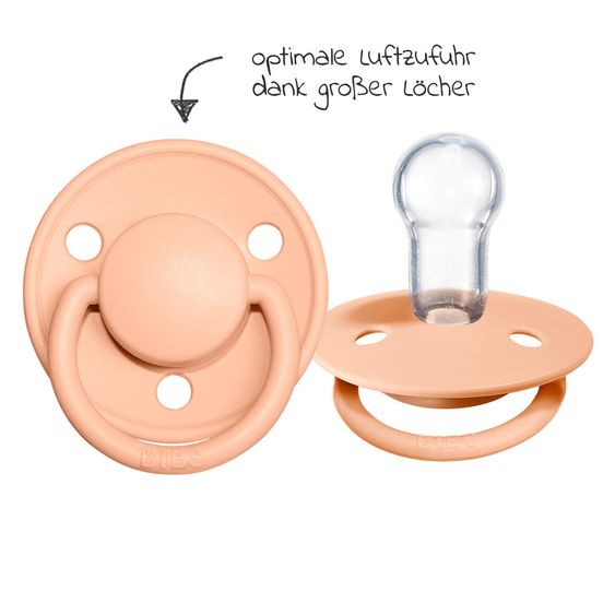 Bibs Schnuller - De Lux 2er Pack - Silikon - Sunshine / Peack Sunset - Gr. 0-36 M