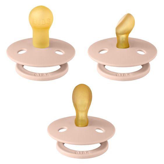 Bibs Schnuller Probierset Try-it Collection 3er Pack Colour Latex - Blush - Gr. 0-6 M
