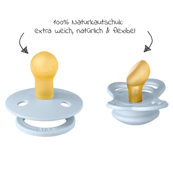 Bibs Schnuller Probierset - Try-it Collection 4er Pack - Baby Blue - Gr. 0-6 M