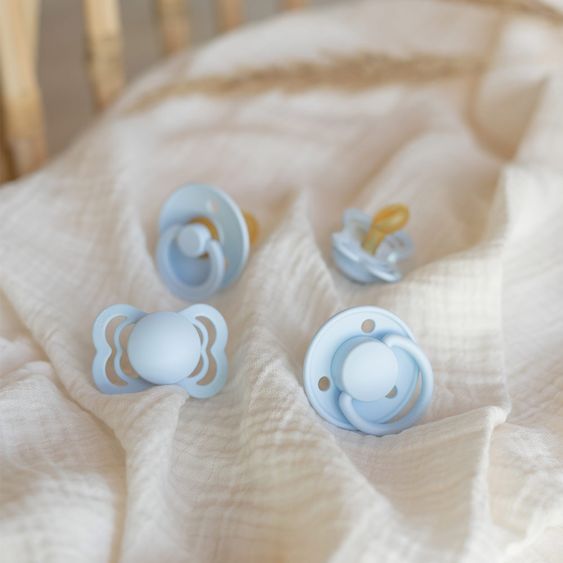 Bibs Schnuller Probierset - Try-it Collection 4er Pack - Baby Blue - Gr. 0-6 M