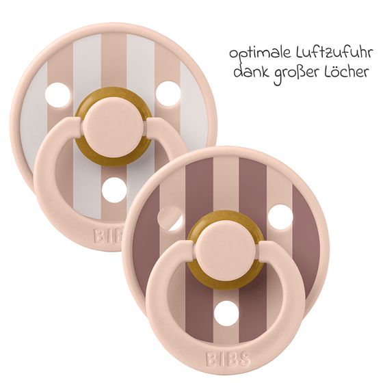 Bibs Succhietto Studio Colour 2er Pack - Blocco - Blush Mix - Gr. 0-6 M