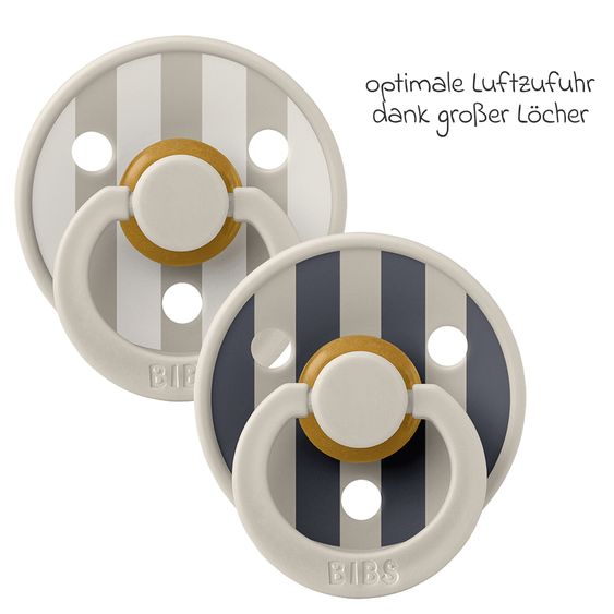 Bibs Schnuller Studio Colour 2er Pack - Block - Sand Mix - Gr. 0-6 M