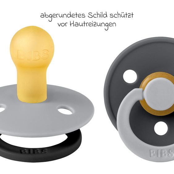 Bibs Succhietto Studio Colour 2er Pack - Fusion - Cloud Iron Mix - Gr. 0-6 M