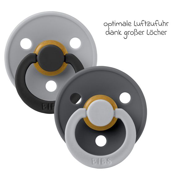 Bibs Succhietto Studio Colour 2er Pack - Fusion - Cloud Iron Mix - Gr. 0-6 M