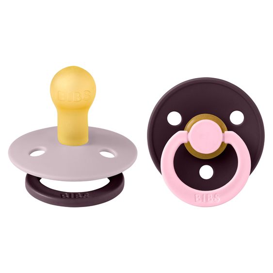 Bibs Schnuller Studio Colour 2er Pack - Fusion - Dusky Lilac Plum Mix - Gr. 0-6 M