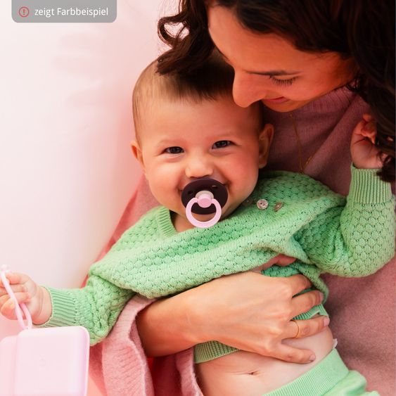 Bibs Schnuller Studio Colour 2er Pack - Fusion - Dusky Lilac Plum Mix - Gr. 0-6 M