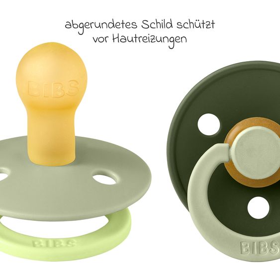 Bibs Pacifier Studio Colour 2-Pack - Fusion - Sage Hunter Green Mix - Gr. 0-6 M
