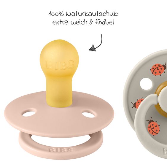 Bibs Schnuller Studio Colour 2er Pack - Ladybug - Blush Mix - Gr. 0-6 M