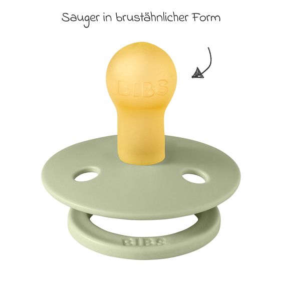 Bibs Pacifier Studio Colour 2-Pack - Pin - Sage Mix - Gr. 0-6 M