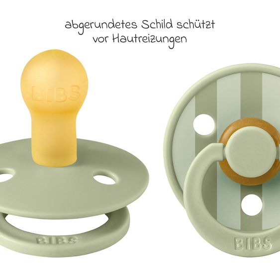 Bibs Pacifier Studio Colour 2-Pack - Pin - Sage Mix - Gr. 0-6 M