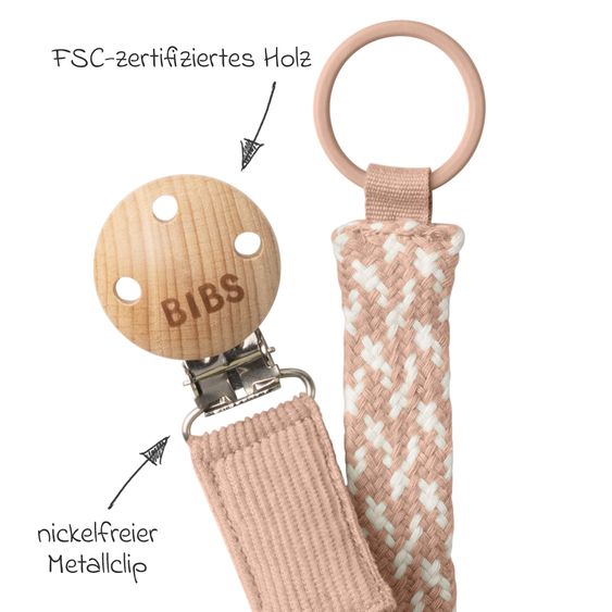 Bibs Treccia a manichino - Blush / Avorio