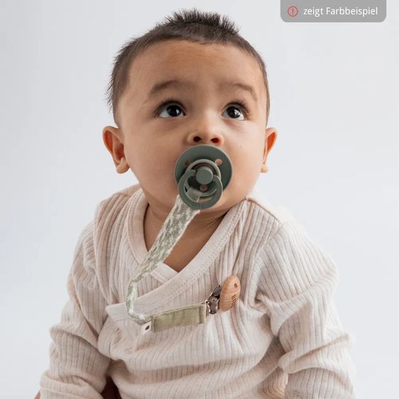 Bibs Pacifier Braid - Cloud / Iron