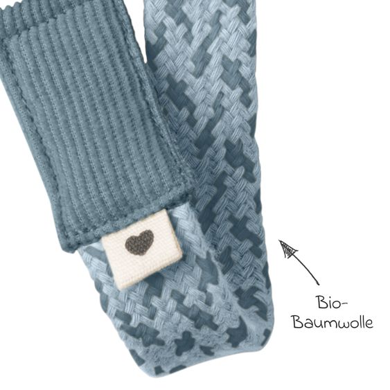 Bibs Treccia a ciuccio - Petrol / Baby Blue