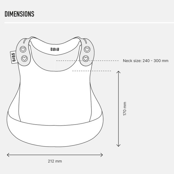 Bibs Silikon-Lätzchen Dinner Bib - Blush