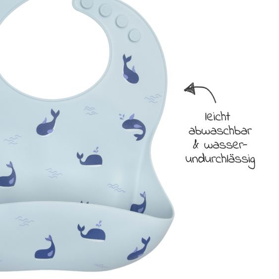 Bibs Silikon-Lätzchen - Whale