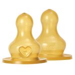 Teat 2-pack Latex Bottle Nipple - slow food flow