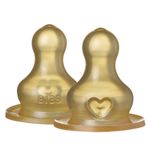 Trinksauger 2er Pack Latex Bottle Nipple - schneller Nahrungsfluss