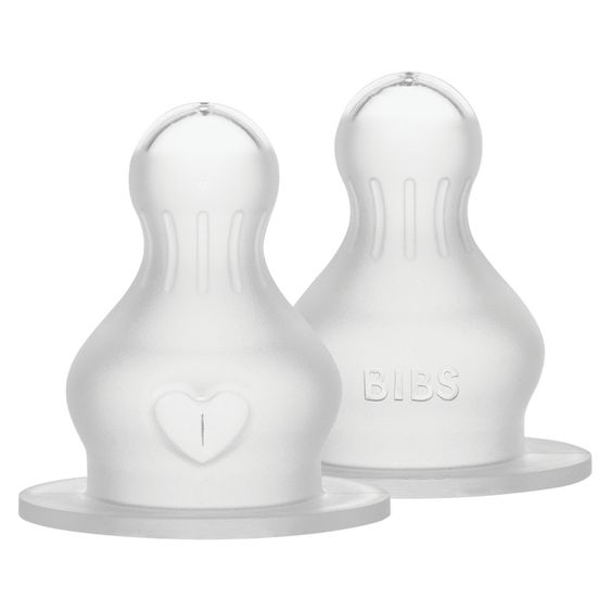 Bibs Trinksauger 2er Pack Silikon Bottle Nipple - langsamer Nahrungsfluss