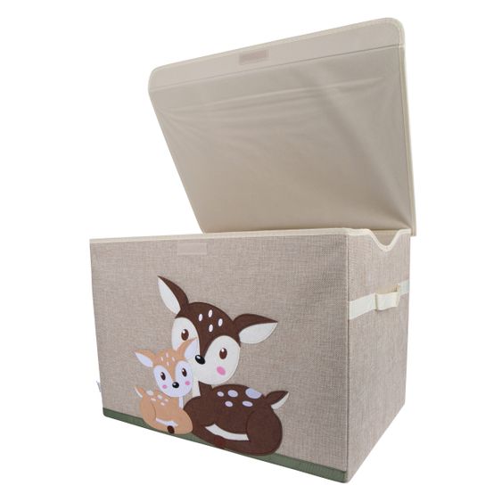Bieco Aufbewahrungskiste / Staubox Groß 51 x 36 x 36 cm - Rehe