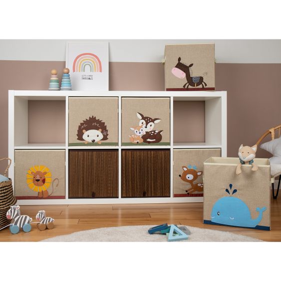 Bieco Aufbewahrungskiste / Staubox Klein 32 x 32 x 32 cm - Löwe