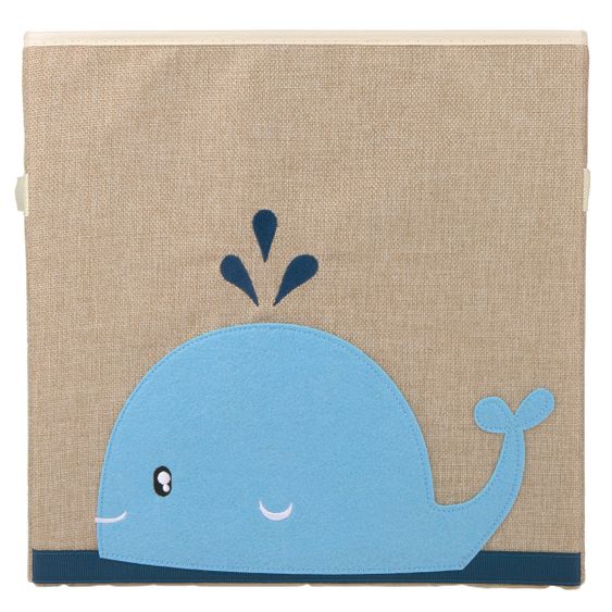 Bieco Aufbewahrungskiste / Staubox Klein 32 x 32 x 32 cm - Wal