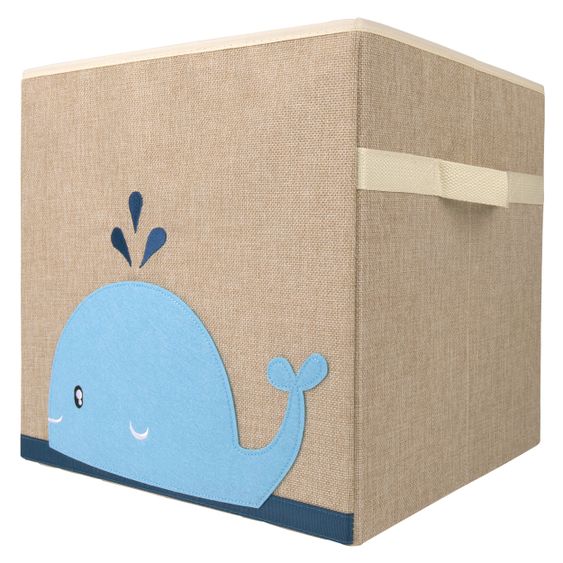 Bieco Aufbewahrungskiste / Staubox Klein 32 x 32 x 32 cm - Wal