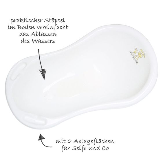 Bieco Baby-Badewanne 100 cm - Giraffe - Weiß