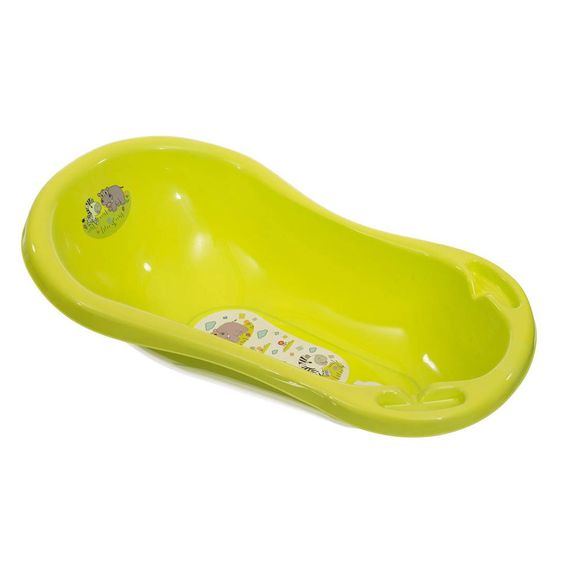 Bieco Baby-Badewanne mit Anti-Rutsch Boden 84 cm - Zoo Grün