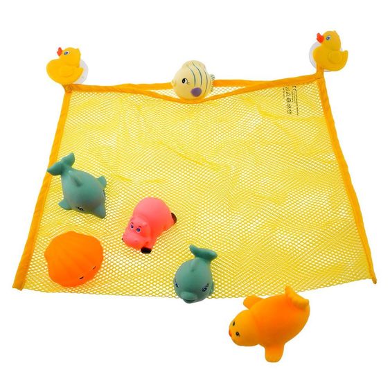 Bieco Bade-Spielfigur 6er Pack mit Netztasche - verschiedene Designs