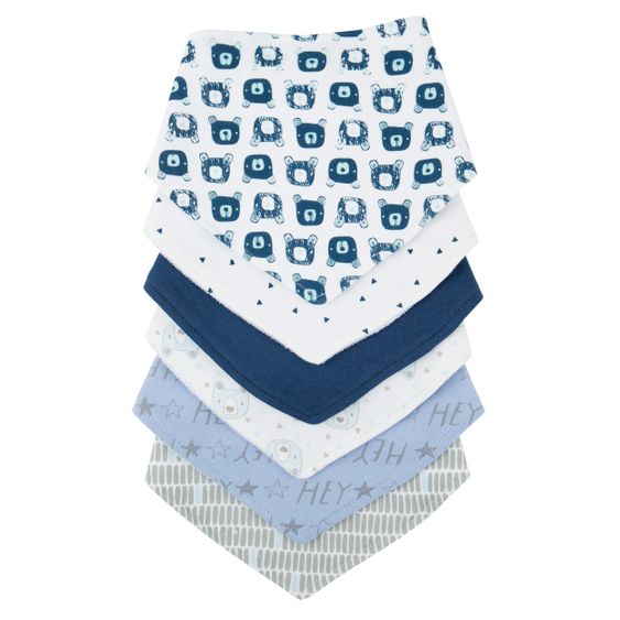 Bieco Bandana Lätzchen 6er Pack - Hellblau