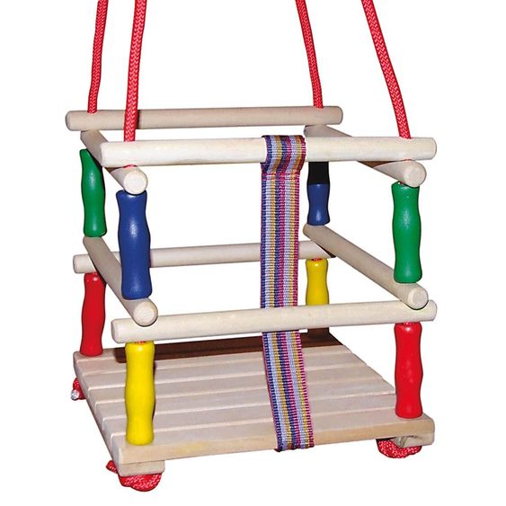 Bieco Gitterschaukel aus Holz - Bunt