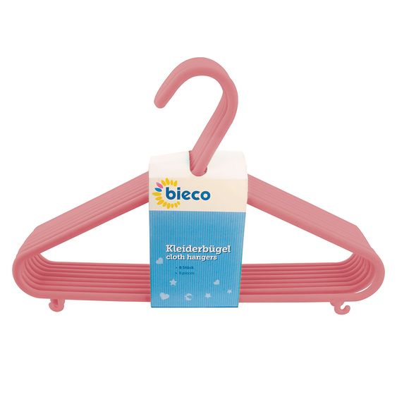 Bieco Kleiderbügel 8er Pack - Altrosa