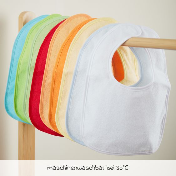 Bieco Klett-Lätzchen 10er Pack Frottee mit Folienrückseite