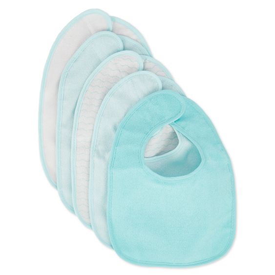 Bieco Klett-Lätzchen 5er Pack - Mint