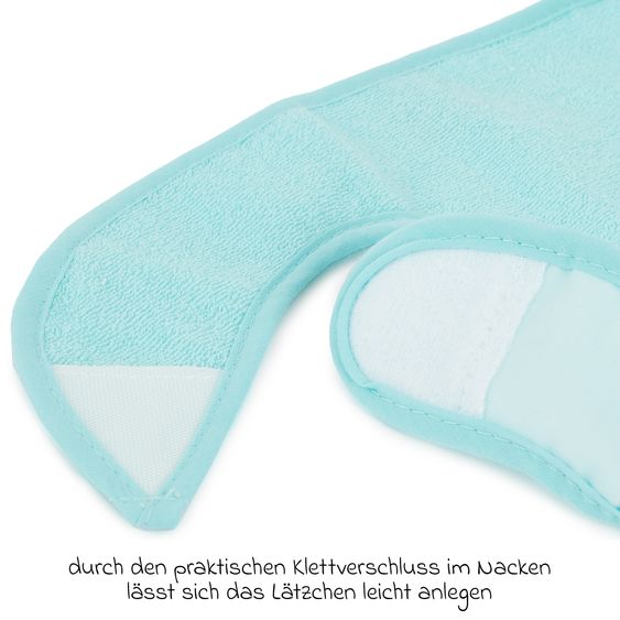Bieco Klett-Lätzchen 5er Pack - Mint
