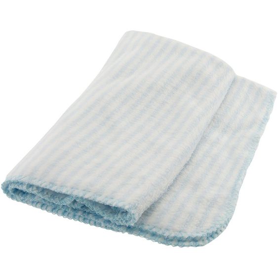 Bieco Kuscheldecke Flausch 70 x 100 cm - Streifen Bleu