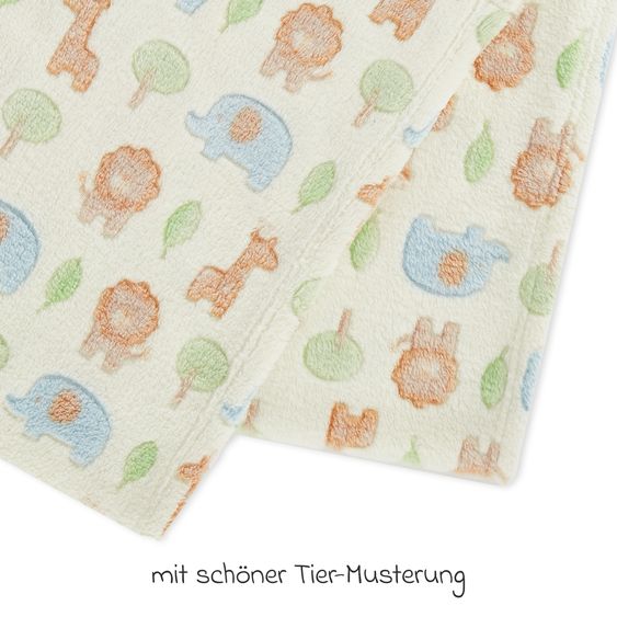 Bieco Kuscheldecke Flausch 75 x 90 cm - Zoo Beige