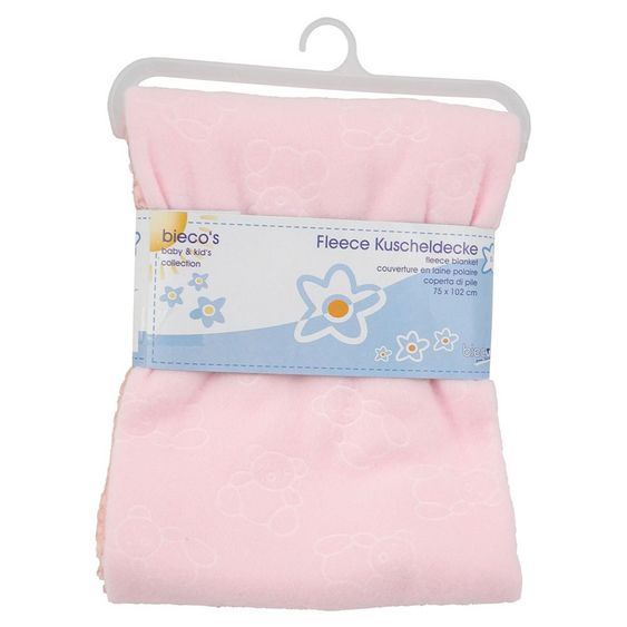 Bieco Coperta di coccole in pile 75 x 102 cm - Rosa