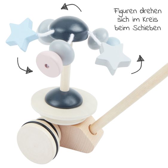 Bieco Schiebefigur Rollerstab - Karusell