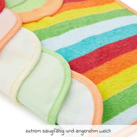 Bieco Schlupf-Lätzchen 6er Pack Frottee mit Folienrückseite - Rainbow