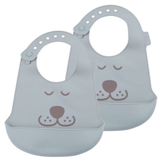 Bieco Silikon-Lätzchen 2er Pack - Bär
