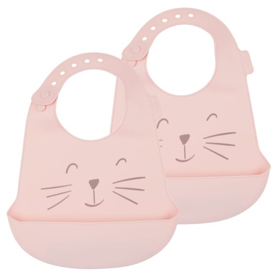 Bieco Silikon-Lätzchen 2er Pack - Katze