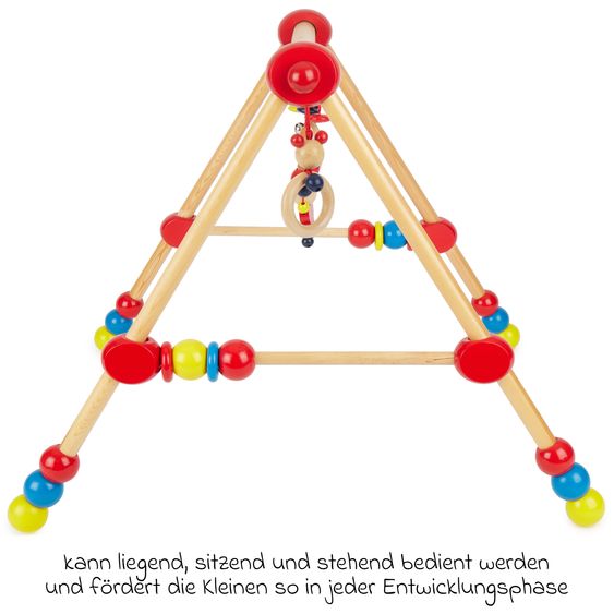 Bieco Spiel-Trapez Baby-Gym aus Holz höhenverstellbar