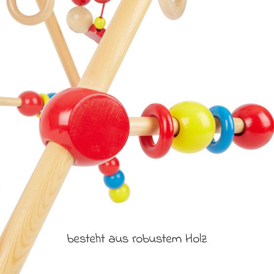 Bieco Spiel-Trapez Baby-Gym aus Holz höhenverstellbar