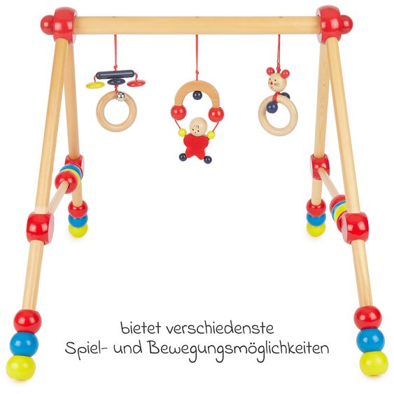 Bieco Spiel-Trapez Baby-Gym aus Holz höhenverstellbar