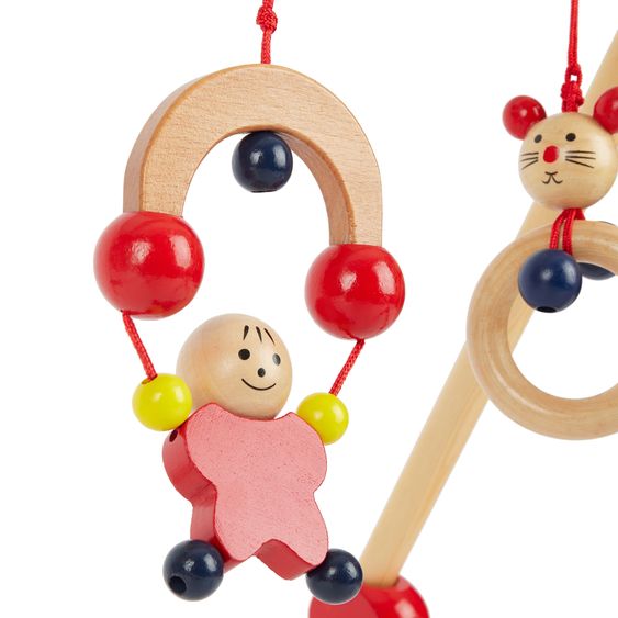 Bieco Spiel-Trapez Baby-Gym aus Holz höhenverstellbar