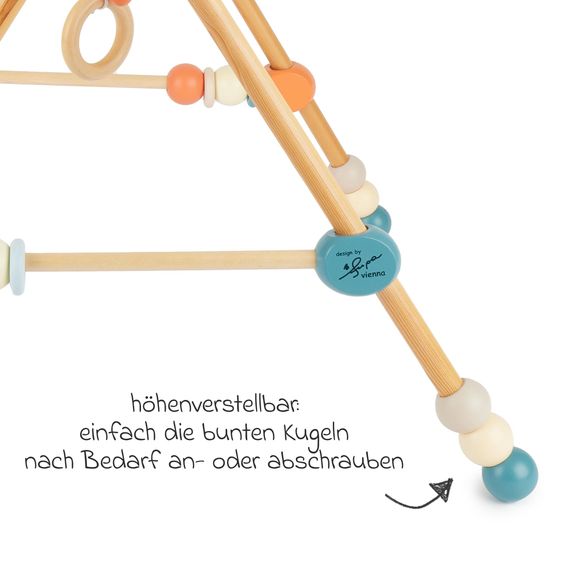 Bieco Spiel-Trapez Baby-Gym aus Holz höhenverstellbar - Bär